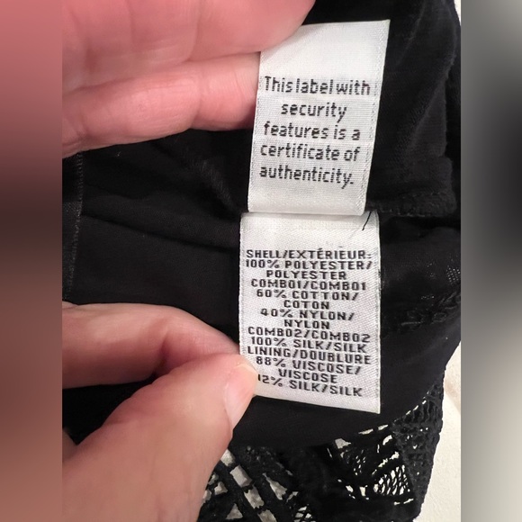 Diane Von Furstenberg Lila Spiral Lace Black Sleeveless Top Cropped | Size P - Picture 13 of 16